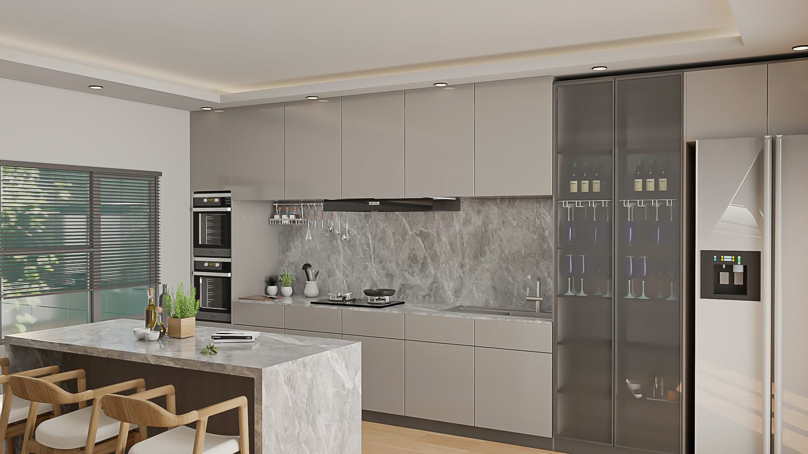 Kitchen cum Dining Scene